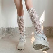 メッシュレッグウォーマー　夏靴下　ins靴下　Y2K韓国ファッション