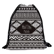Hakuna matata巾着バックパック　トートバッグ　旅行バッグ　通勤通学　欧米デイリーファッション