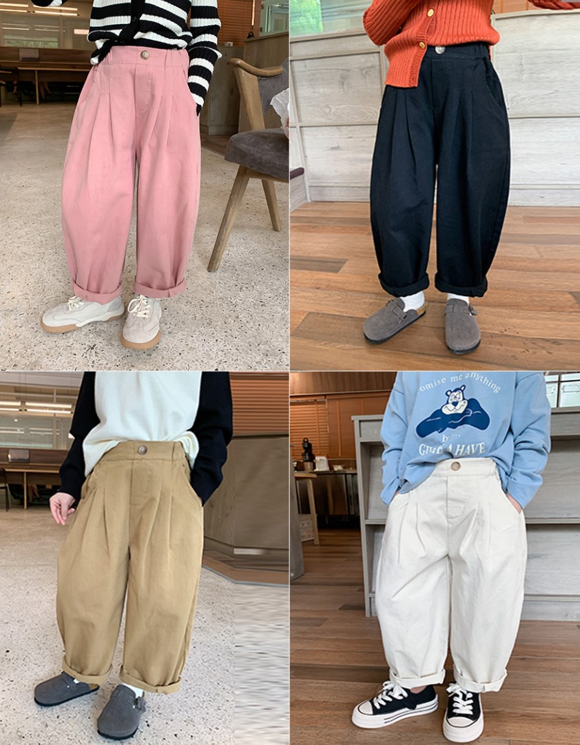 韓国子供服    キッズ服     パンツ    下着    ズボン    男女兼用    スラックス   4色