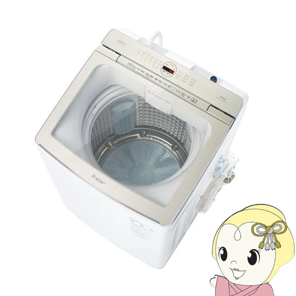 [予約]【設置込】AQUA アクア 全自動洗濯機 洗濯・脱水 14kg ホワイト Prette AQW-VA14P-W