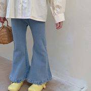 【2023秋新作】韓国風子供服 ベビー服 キッズ 女の子 ロングパンツ デニムパンツ