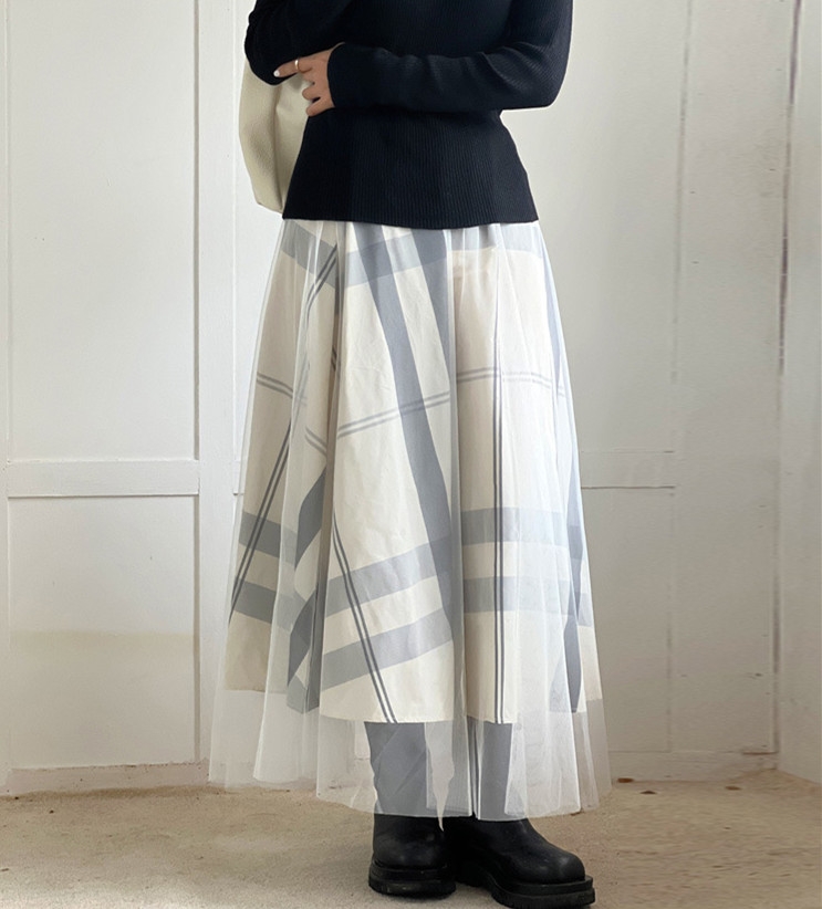 新品タグ付き❤️2025新作⭐️ANEWスカート　XSサイズ 2025秋新作 スカート レディース ロングスカート ロング ボトムス 気質