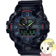 G-SHOCK CASIO カシオ Gショック Virtual Rainbow Gamer's RGB 光沢 ブラック メンズ腕時計 GA-700RGB-