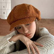 ニットキャスケット　ニットベレー帽　ビンテージ帽子　男女兼用　韓国デイリーファッション