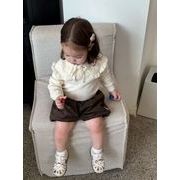 2025 秋新作 韓国風  子供服   ベビー服  トップス  ニット  セーター   女の子 2色