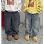 2025 冬新作 韓国風  子供服   ベビー服  ボトムス デニム  ズボン  ジーンズ ロングパンツ 2色