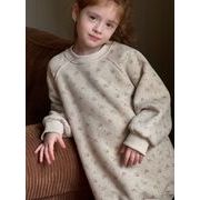 2025冬新作 韓国風  子供服  長袖   ベビー服   トップス  花柄  女の子 パーカー  トレーナー  2色