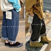2025 秋新作 韓国風  子供服   ベビー服  ボトムス ジーンズ デニム  ズボン   2色