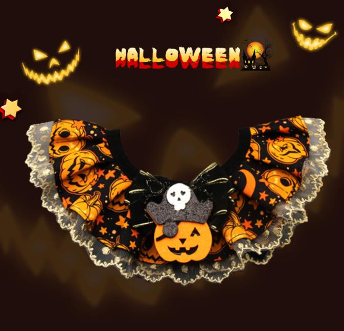 ペット用品 ペットのネックレス  ペット用の首輪 犬服 ハロウィン  かぼちゃ  装飾   ネコ雑貨