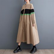 満足度99％ 韓国ファッション つなぎ ロングスカート 大きいサイズ  長袖ワンピース ワンピース ロング