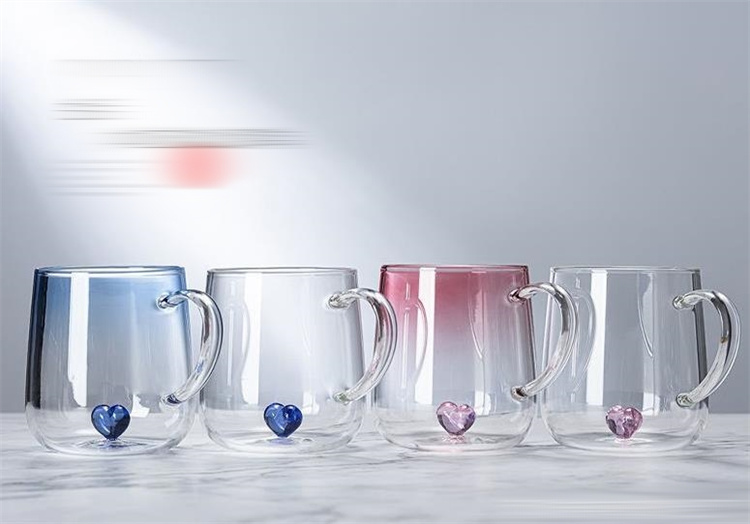 安いのに高く見える 2個入 耐熱 グラスペア グラス 韓国 カップルカップ ほっこりカップ グラス