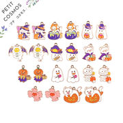 ハロウィン猫お化け かぼちゃ 丸カン付きチャーム合金ハンドメイド デコパーツアクセサリー DIYパーツ