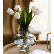 当店のおすすめ  生け花 お腹の大きい花瓶 提灯の形 花瓶 ガラス 水耕生花 シンプル 置物 新作