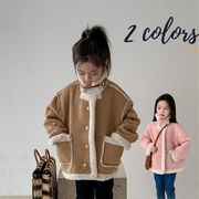 ★Girls★　子供ジャケット　スウェードコート　ウール起毛　韓国キッズファッション