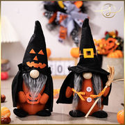 【2種】ハロウィン 魔女 巫女 かぼちゃ 顔なし オーナメント デコレーション 飾り 小道具 小物 空間装飾