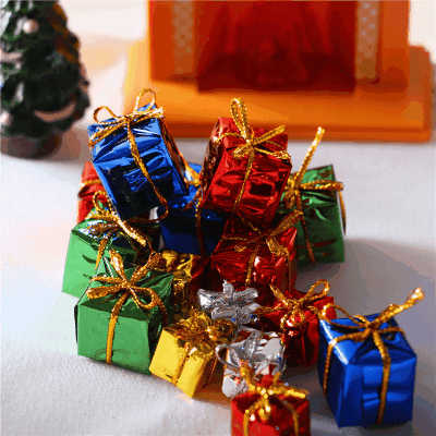 ドールハウス用 ミニチュア道具 フィギュア ぬい撮 おもちゃ 微風景 撮影道具 クリスマス ギフト2枚組 装飾
