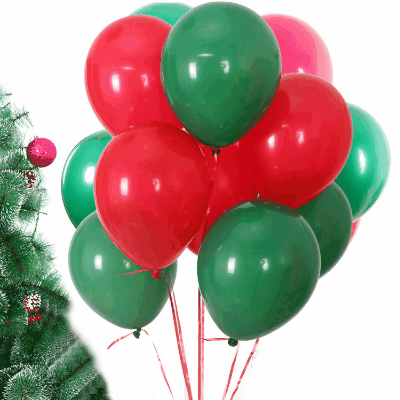 Christmas バルーン クリスマス サンタクロース ドット柄 風船 撮影素材 イベント パーティー 2.2g