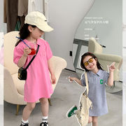 夏の新作 子供服 レター刺&#32353;ドレス 韓国風 野球のスカート 夏 レジャースポーツ ドレス