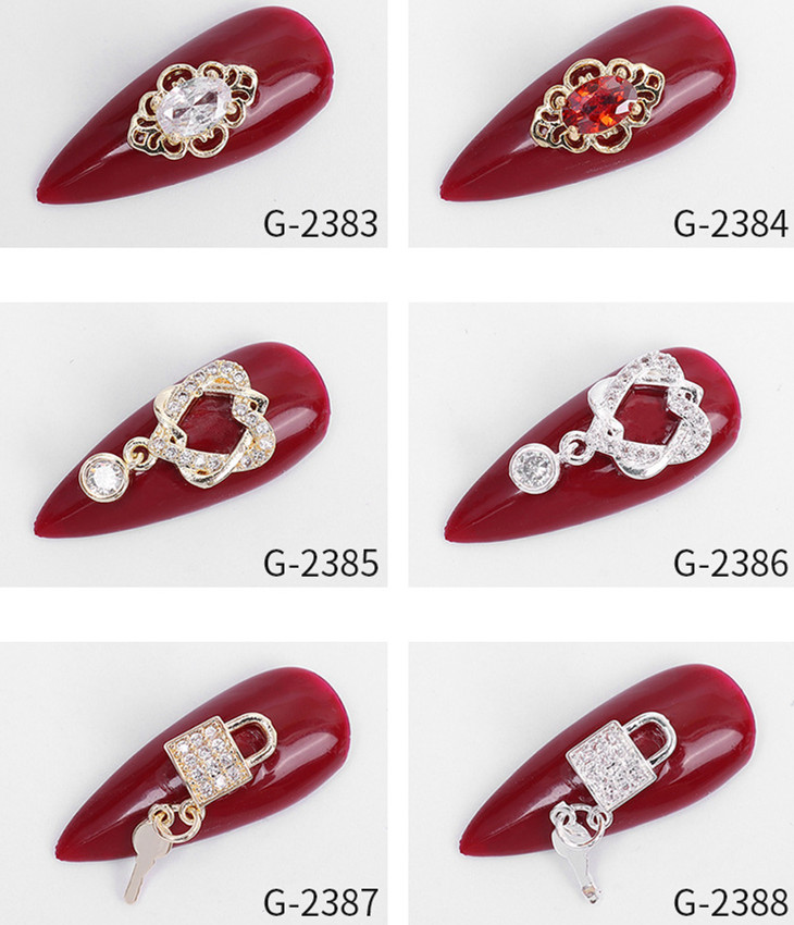 ネイル パーツ ジルコニア チャーム メタルパーツ 揺れる