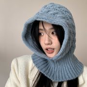 レディース帽子　ニットキャップ　バラクラバフードウォーマー　韓国ファッション　秋冬　全8色