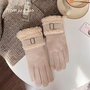レディース手袋　韓国ファッション　秋冬　裏起毛　スマホ対応　全5色