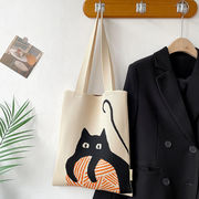 可愛い  猫柄 ショルダーバッグ  編み物 ニットバッグ 秋冬新作  ファッション 大容量 レディースバッグ