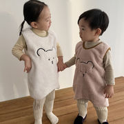 韓国子供服韓国版insベビー子供服保温ぬいぐるみベスト赤ちゃん上着