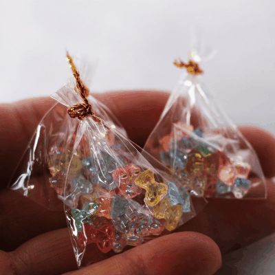 ドールハウス用 ミニチュア道具 フィギュア ぬい撮 おもちゃ 微風景 クリスマス 熊キャンディ 12枚入 装飾