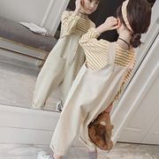 【秋新作】韓国風子供服 ベビー服 可愛い オーバーオール サロペット ２点セット