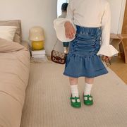 【秋新作】韓国風子供服 ベビー服 キッズ 女の子 ベビー服　デニムスカート