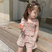 【2023夏服】韓国風子供服 ベビー服 　女の子　おしゃれ　ノースリーブ　セットアップ