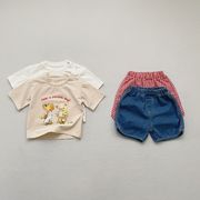 【2022春新作】韓国風子供服 ベビー服 　男女兼用　おしゃれ　短袖　セットアップ