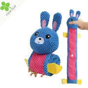 ペットのおもちゃ ウサギ 犬ロープおもちゃ 音が鳴る ストレス解消 犬用玩具 耐久性 噛むおもちゃ