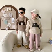 ★Girls★　子供セーター　80~140cm　猫柄柄前ポケット付きキッズニット　韓国キッズファッション