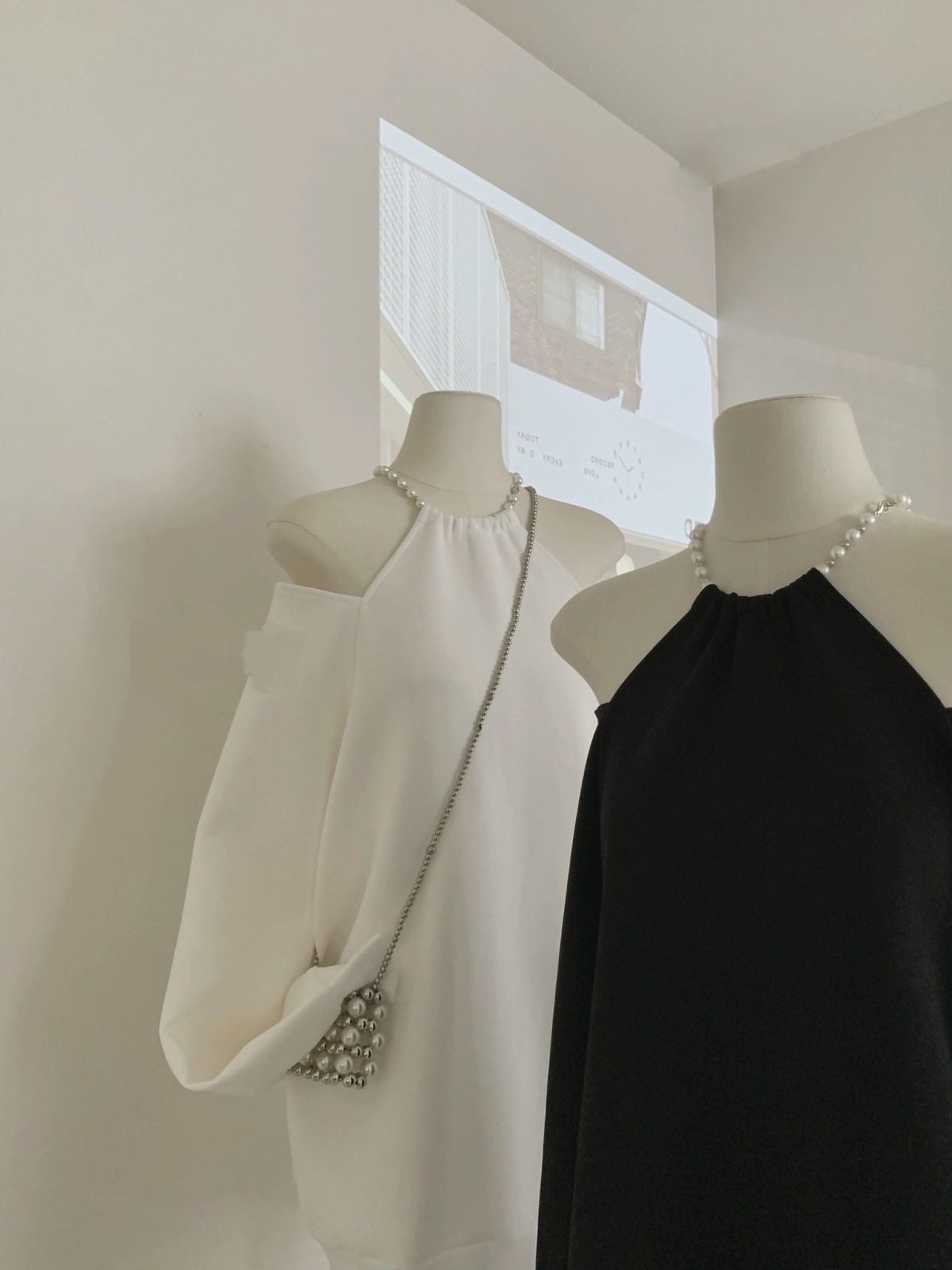 2023年秋冬INS 新作 個性的 設計感 真珠飾り ワンピース スカート