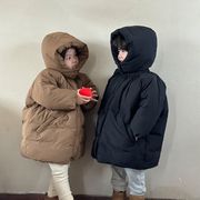 冬新作　韓国風子供服   ダウンコート    暖かい服    コート   トップス   綿入れの着物   男女兼用  2色