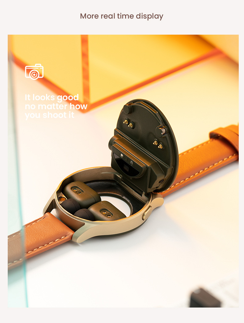 スマートウォッチ GT5 防水スポーツ心拍数ウォッチ内蔵 TWS Bluetooth ヘッドセット