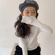 ★Girls★　子供Tシャツインナー　100~160cm　ボタン付きキッズニット　　韓国キッズファッション