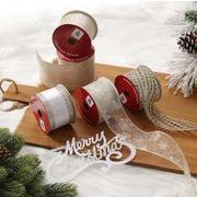 クリスマス飾り 手織りリボン  スノーベルト  スノーリボン  リボンネットリボンDIYリボン装飾材料