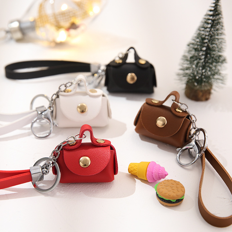 6色 韓国風 ファッション PU超小型 財布のキーホルダー かわいいキーホルダー バッグの装飾 アクセサリー