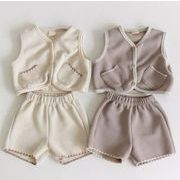 赤ちゃん    ベスト+パンツ    2点セット    キッズ服     韓国風子供服