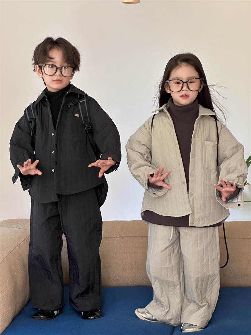 ★Girls＆Boys★　子供上下セット　90~140cm　ジャケット＋ロングパンツ　韓国キッズファッション