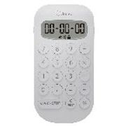 【EMDドリテック特価品11月末出荷分まで】時計付電卓バイブタイマー ホワイト CL-133WT