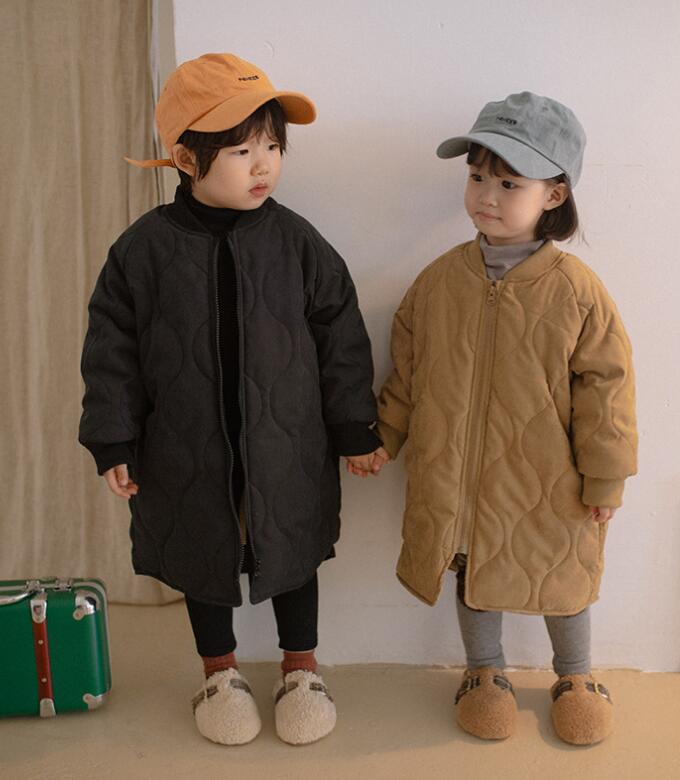 2023 冬新作 韓国版 コート 綿入れの服 ファッション  じゅんしょく 上着 男女兼用 裏起毛 トップス 子供服