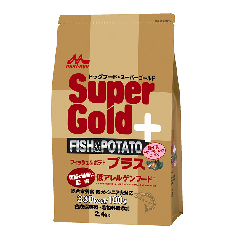 ［森乳サンワールド］Supergold フィッシュ＆ポテト プラス 関節ケア 2.4kg