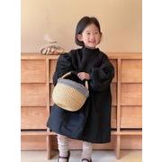 ★Girls★　子供ワンピーズ　80~140cm　可愛いブラックワンピーズ　韓国キッズファッション