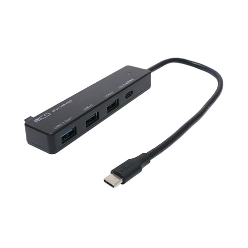 ミヨシ USB PD充電対応 USB2.03.2 Gen1ハブ ブラック USH-CA3