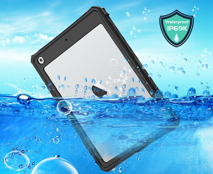 軽量 防水バッグ ipadpro10.2 防水ケース ipadpro10.2 首掛けストラップ付き 落下防止シェル