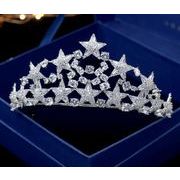 ハイエンド 豪華な ジルコン 王冠 花嫁 結婚式 宝石 髪 アクセサリー ウェディングドレス 王冠 付属品