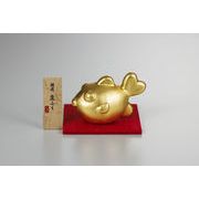 開運　豆ふく　【縁起物】【置物】【金箔】【お守り】